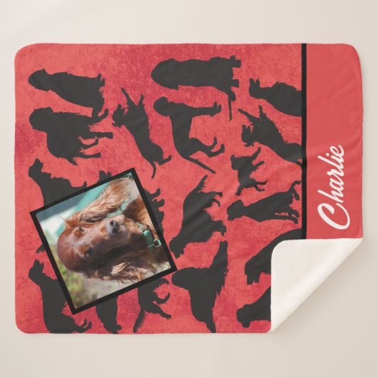 Speciaal Iers Setter patroon Sherpa Blanket Sherpa Deken (Voorkant (horizontaal))