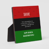 Speciaal IMANI Happy Kwanzaa plaque Fotoplaat (Voorkant)
