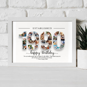 Speciaal in 1999 geboren fotocollage poster