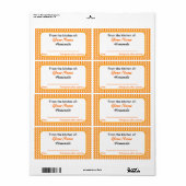 Speciaal inbliklabels voor Oranje controles voor p Etiket (Full Sheet)