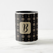Speciaal Initiaal Gold Medallions Striped Mok (Midden)