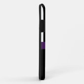 Speciaal Initiaal Paars Black Stripes Patroon Case-Mate iPhone Case (Achterkant/rechts)