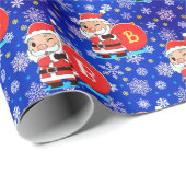 Speciaal Initiaal van het Monogram op Santa Claus Cadeaupapier (Rol Hoek)