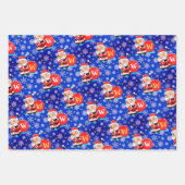 Speciaal Initiaal van het Monogram op Santa Claus Inpakpapier Vel (Voorkant 2)