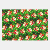 Speciaal Initiaal van het Monogram op Santa Claus Inpakpapier Vel (Voorkant)