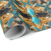 Speciaal inpakpapier met Bahamas kleuren (Rol Hoek)