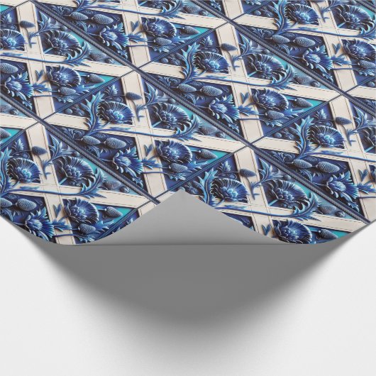 Speciaal inpakpapier met Schotse distels (Hoek)