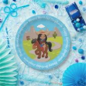 Speciaal intercultureel meisje papieren bordje (Feest)