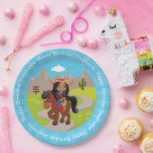 Speciaal intercultureel meisje papieren bordje (Feest)