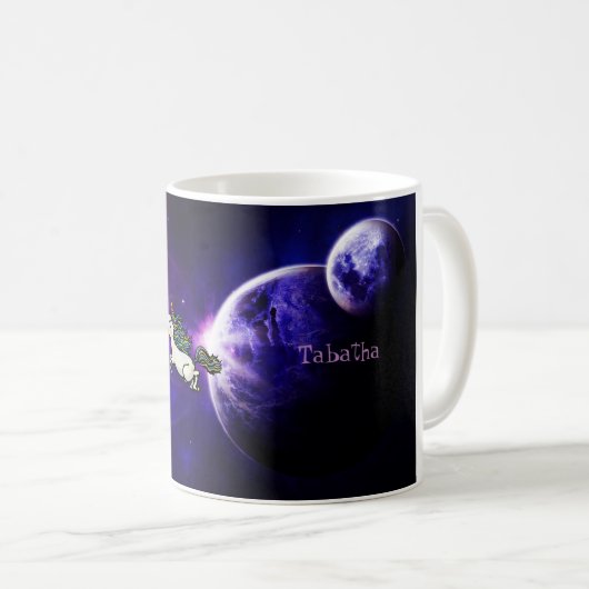 Speciaal intergalactische Space Unicorn-mok Koffiemok (Voorkant rechts)