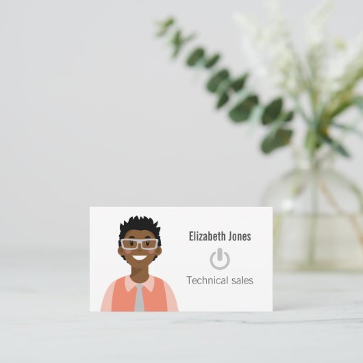 Speciaal IT Avatar-Visitekaartje Visitekaartje (Staand voorkant)