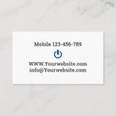 Speciaal IT Avatar-Visitekaartje Visitekaartje (Achterkant)