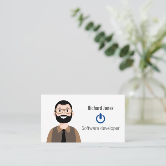Speciaal IT Avatar-Visitekaartje Visitekaartje (Staand voorkant)