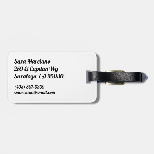 Speciaal Italiaans Bagagelabel voor het aanhoren v (Achterkant horizontaal)