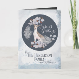 Speciaal Italiaans Greyhound Whippet Kerstmis Feestdagen Kaart