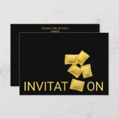 Speciaal Italiaans voedseldiner Tortellini Kaart (Voorkant / Achterkant)