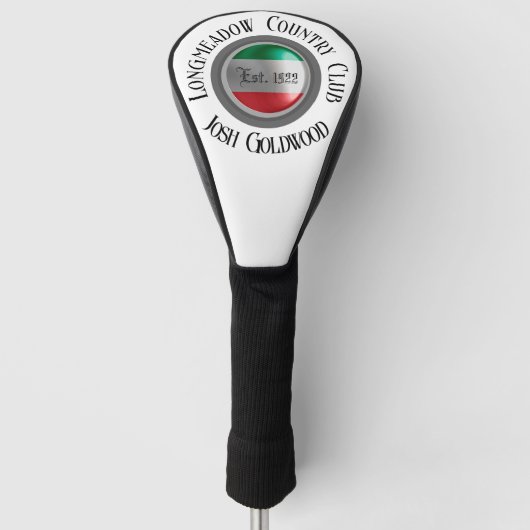Speciaal Italiaanse vlaggenGolfer Name Club | Gol Golfheadcover (Voorkant)