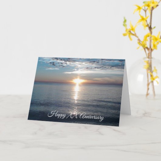 Speciaal Jaar Jubileum oceaanzonnesodig strand Kaart (Gele Bloem)