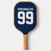 Speciaal jersey nummer aangepast kleurenontwerp pickleball paddle (Voorkant)