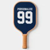 Speciaal jersey nummer aangepast kleurenontwerp pickleball paddle (Achterkant)