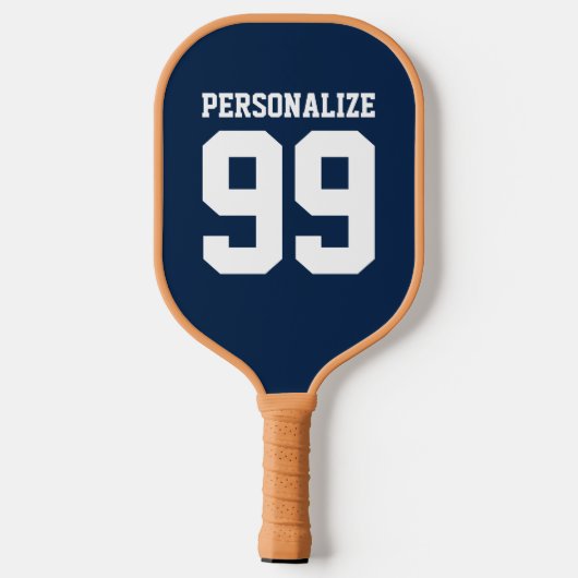 Speciaal jersey nummer aangepast kleurenontwerp pickleball paddle (Achterkant)