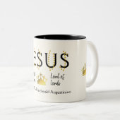 Speciaal JESUS King of kings Christelijk Tweekleurige Koffiemok (Voorkant rechts)