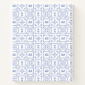 Speciaal journaal van Delft Blue en White Pattern Notitieboek (Achterkant)