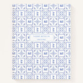 Speciaal journaal van Delft Blue en White Pattern Notitieboek (Voorkant)