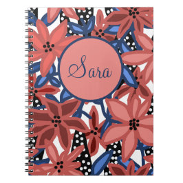 Speciaal Journal Red Floral Tropical Design Notitieboek