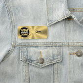 Speciaal jouw Logo radiaal metaalgoud moderne Naamplaatje (In situ)