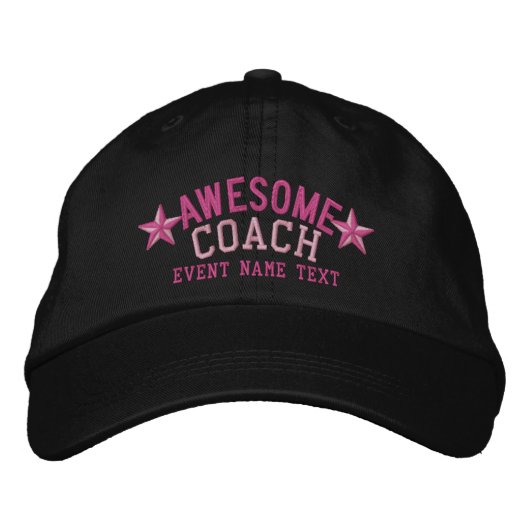 Speciaal Jouw naam Geweldige Coach Embroidery Pet (Voorkant)