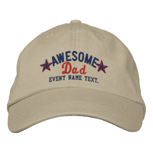 Speciaal Jouw naam Geweldige Papa Embroidery Geborduurde Pet