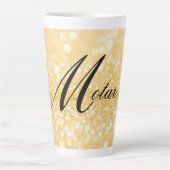Speciaal Jouw naam Golden stijl Latte Mok (Voorkant)