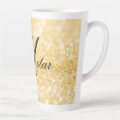 Speciaal Jouw naam Golden stijl Latte Mok (Rechts)