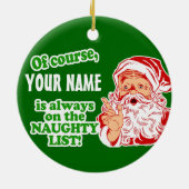 Speciaal JOUW NAAM Kerstmis Keramisch Ornament (Achterkant)