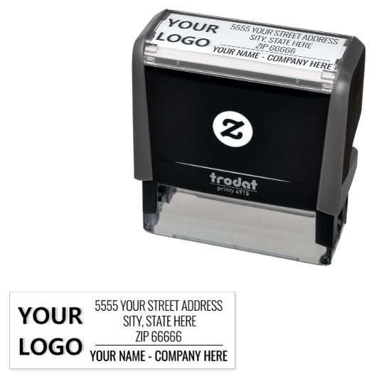 Speciaal Jouw naam Logo Adres Stempel (In situ)