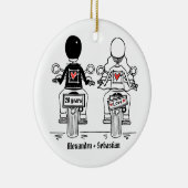 Speciaal Jubileum voor weddenschappen met fietsen Keramisch Ornament (Rechts)