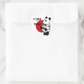 Speciaal Judo Panda Cartoon Black Belt Square Vierkante Sticker (Tas)