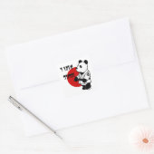 Speciaal Judo Panda Cartoon Black Belt Square Vierkante Sticker (Envelop)