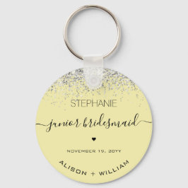 Speciaal Junior Bridesmaid Glitter confetti Sleutelhanger