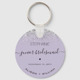 Speciaal Junior Bridesmaid Glitter confetti Sleutelhanger