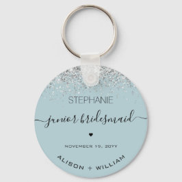 Speciaal Junior Bridesmaid Glitter confetti Sleutelhanger