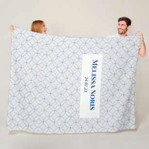 Speciaal JW Baptism Gift - blauwe cirkel Fleece Deken