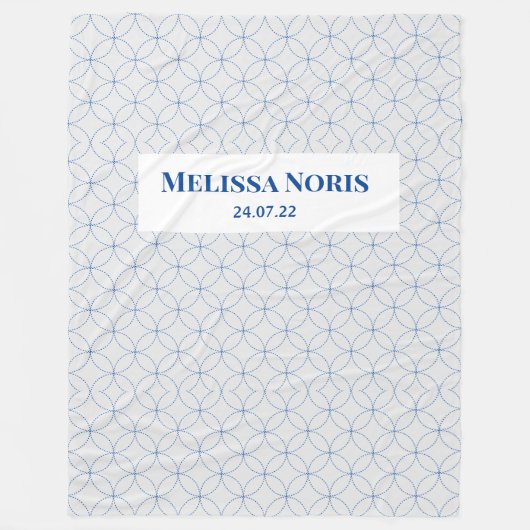 Speciaal JW Baptism Gift - blauwe cirkel Fleece Deken (Voorkant)