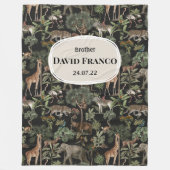 Speciaal JW Baptism Gift for broers - Oerwoud Fleece Deken (Voorkant)