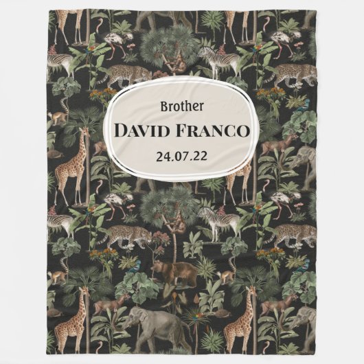 Speciaal JW Baptism Gift for broers - Oerwoud Fleece Deken (Voorkant)