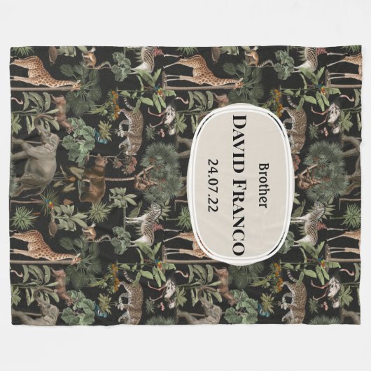 Speciaal JW Baptism Gift for broers - Oerwoud Fleece Deken (Voorkant (Horizontaal))