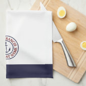 Speciaal kapitein Anchor Logo Kitchen Towel Theedoek (Quarter Fold)