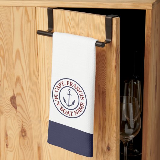 Speciaal kapitein Anchor Logo Kitchen Towel Theedoek (Derde Gevouwen)