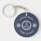 Speciaal kapitein/botnaam Editable Nautical Sleutelhanger (Voorkant)